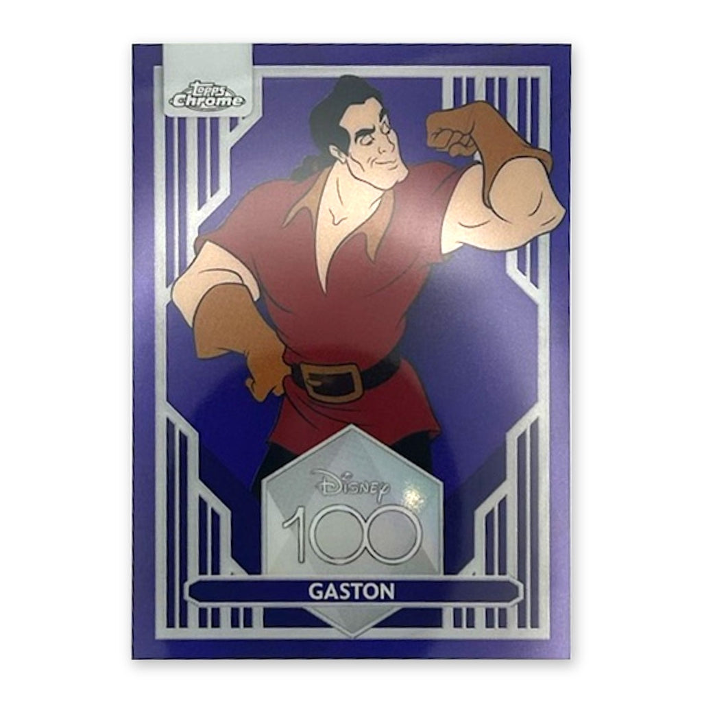 2023 Topps Chrome Disney 100 Gaston #15 Purple Refractor (No Serial Number) front