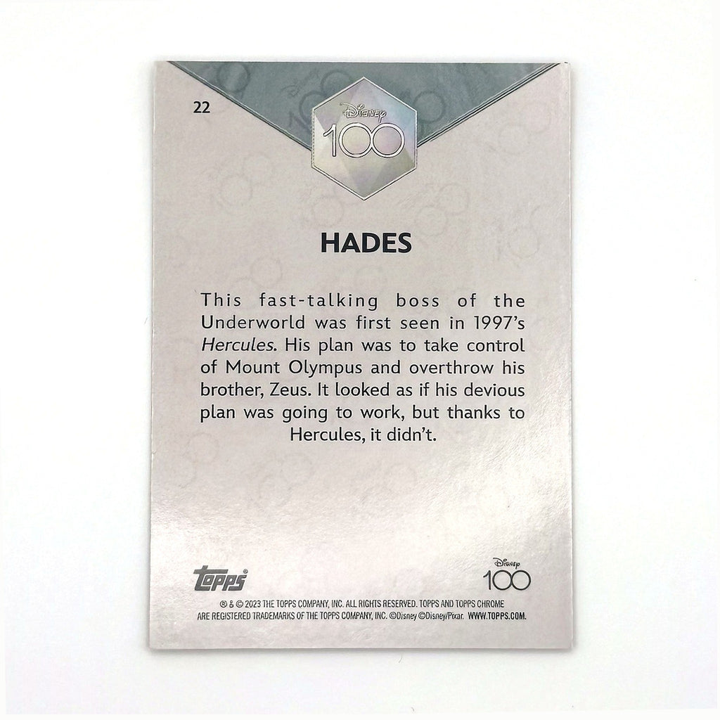 2023 Topps Chrome Disney 100 Hades #22 Pink Refractor /399