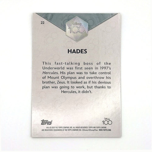2023 Topps Chrome Disney 100 Hades #22 Pink Refractor /399