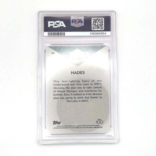 2023 Topps Chrome Disney 100 Hades #22 Purple Refractor /299 PSA 8