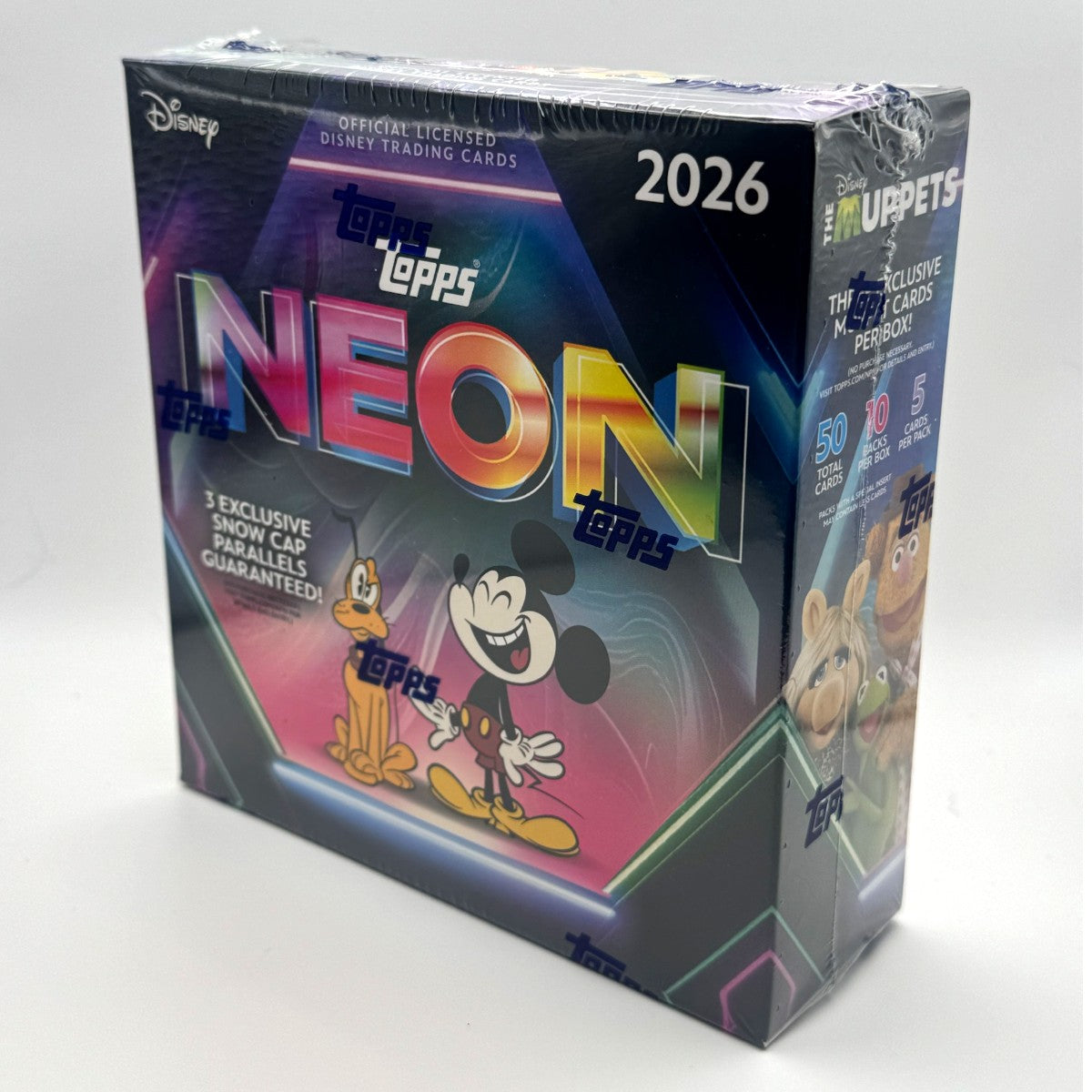 2026 Topps Disney Neon Mega Box front angle