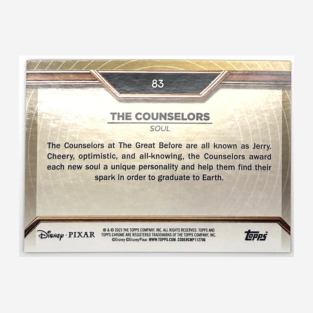 2025 Topps Pixar Gold The Counselors #83 Gold Mini-Diamond Etch /50 back