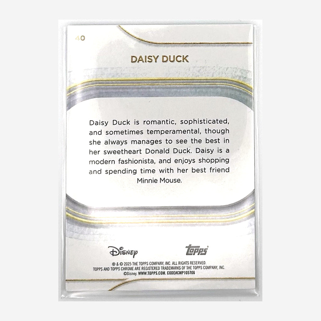 2025 Topps Chrome Disney Daisy Duck #40 Teal Refractor /299 back