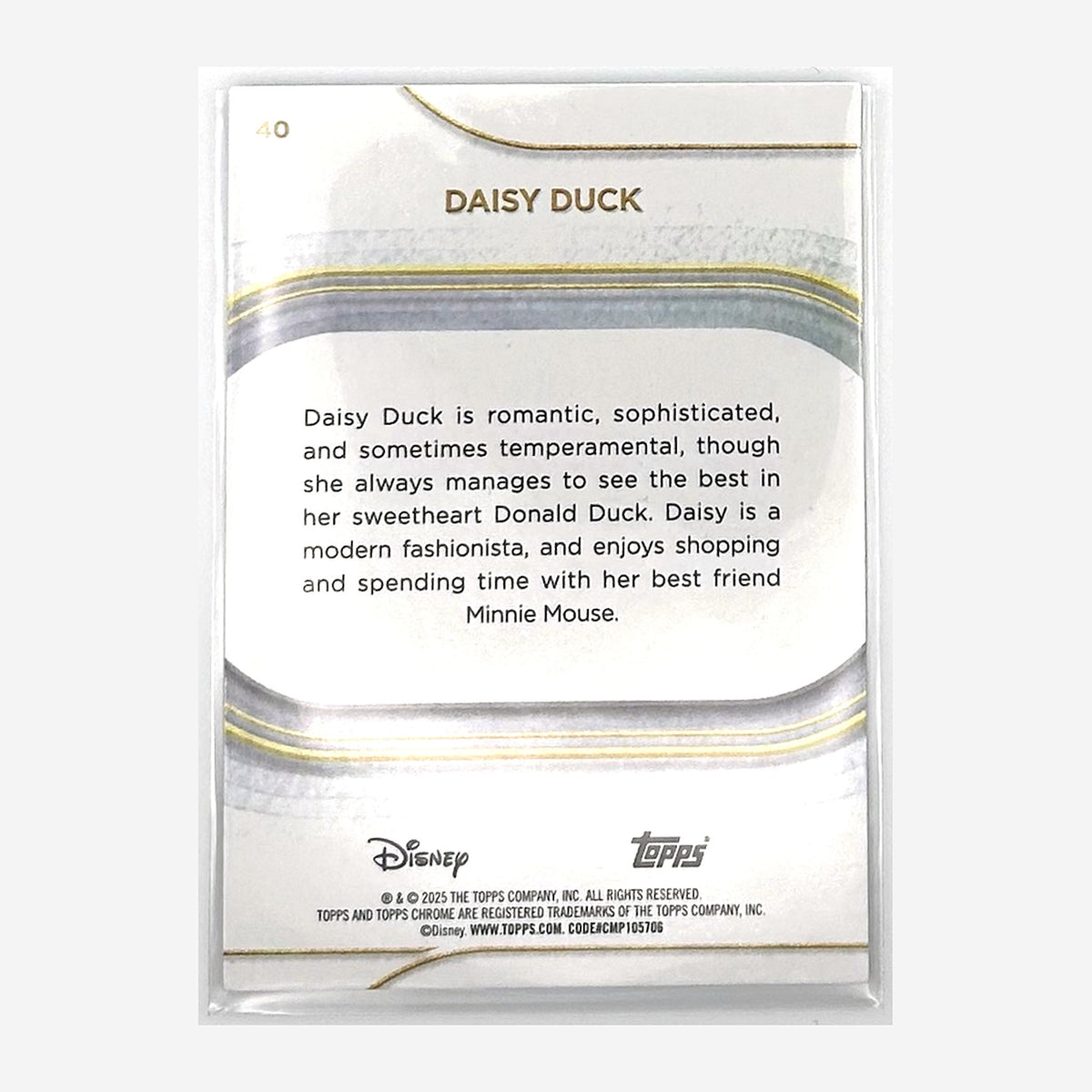 2025 Topps Chrome Disney Daisy Duck #40 Teal Refractor /299 back