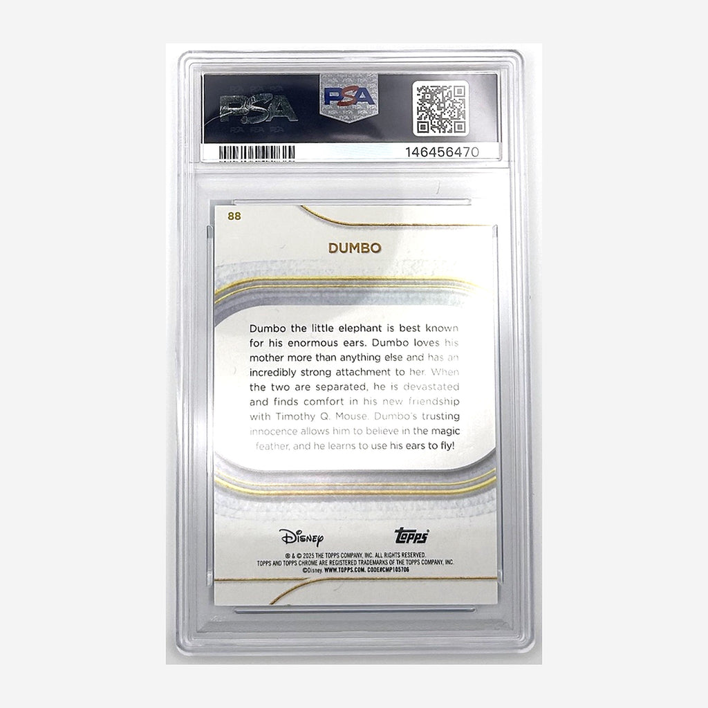 2025 Topps Chrome Disney Dumbo #88 Teal Refractor /299 PSA 8 back