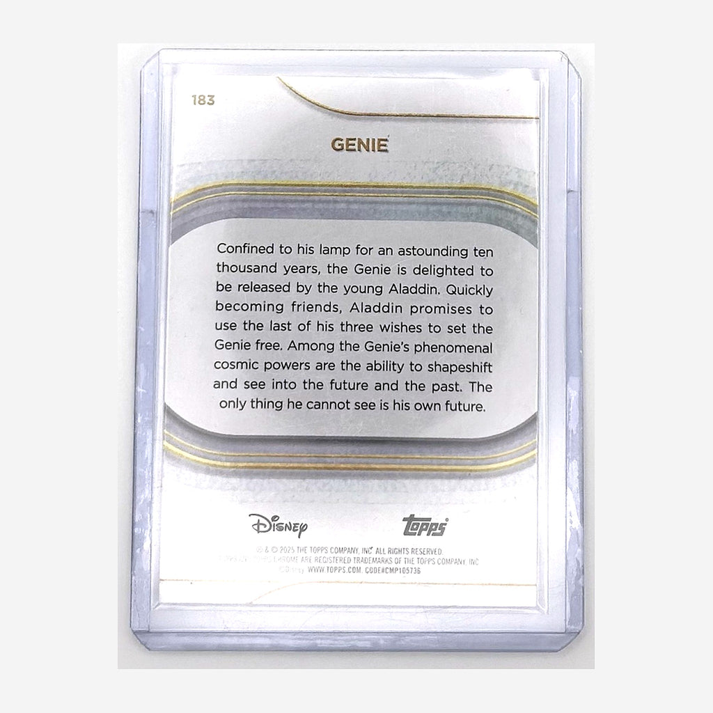 2025 Topps Chrome Disney Genie #183 Pink Refractor /250 back