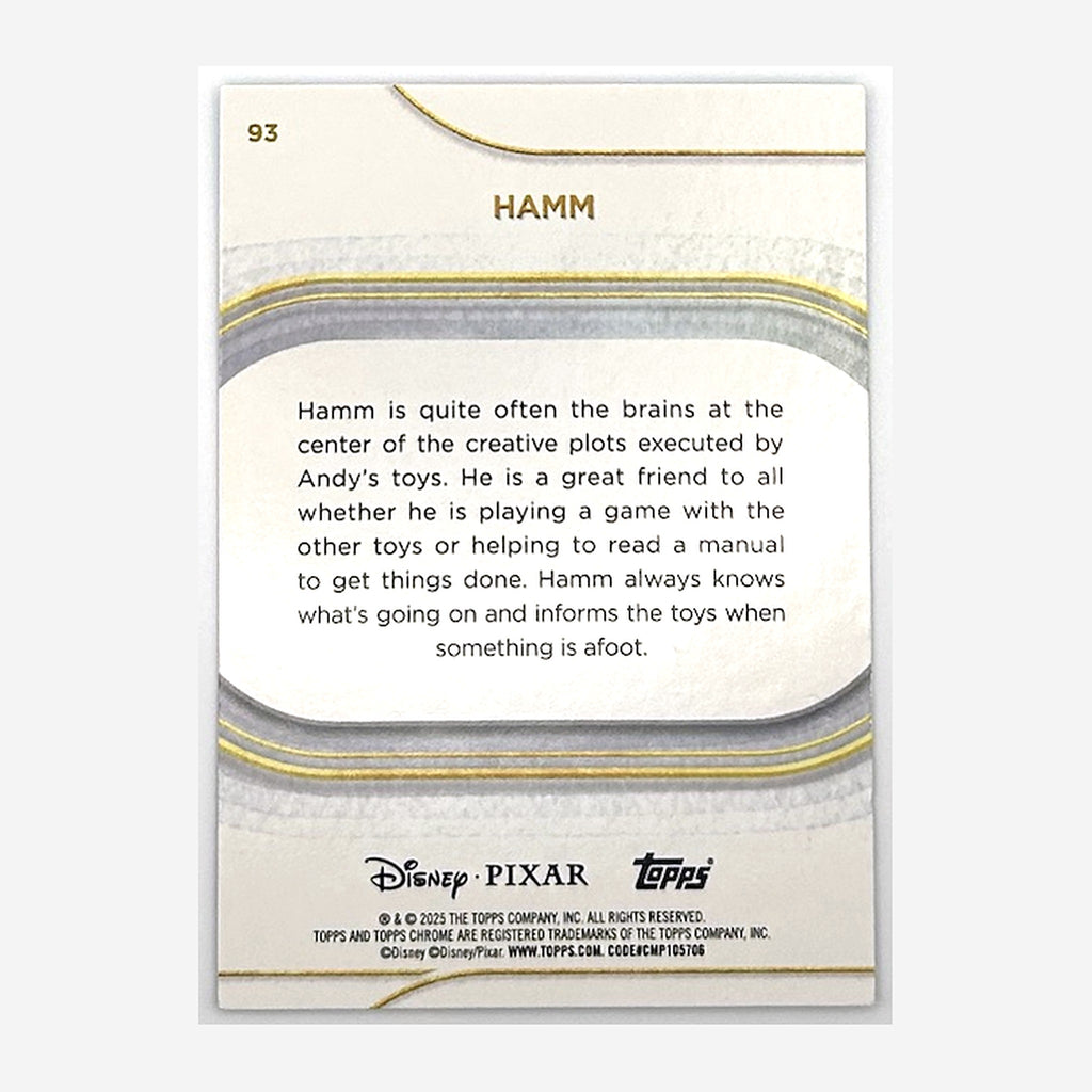 2025 Topps Chrome Disney Hamm #93 Teal Refractor /299 back