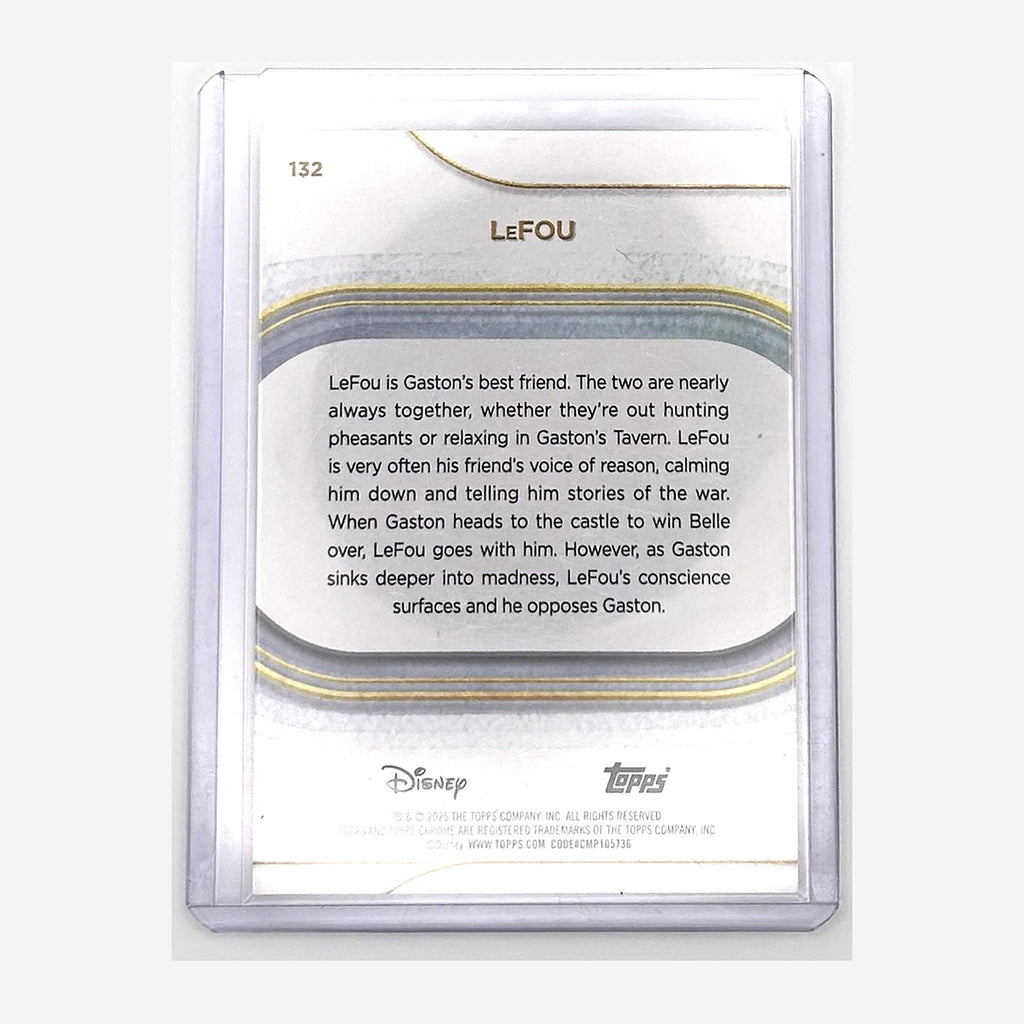 2025 Topps Chrome Disney LeFou #132 Pink Refractor /250 back