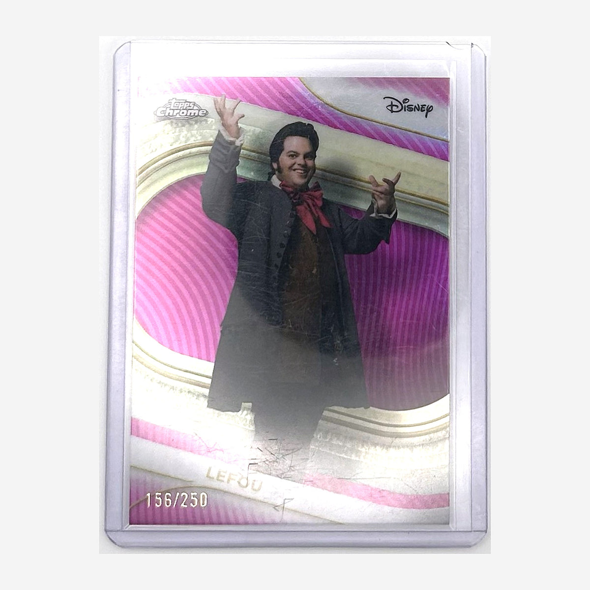 2025 Topps Chrome Disney LeFou #132 Pink Refractor /250 front