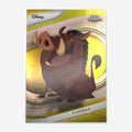 2025 Topps Chrome Disney Pumbaa #99 Yellow Refractor /275 front