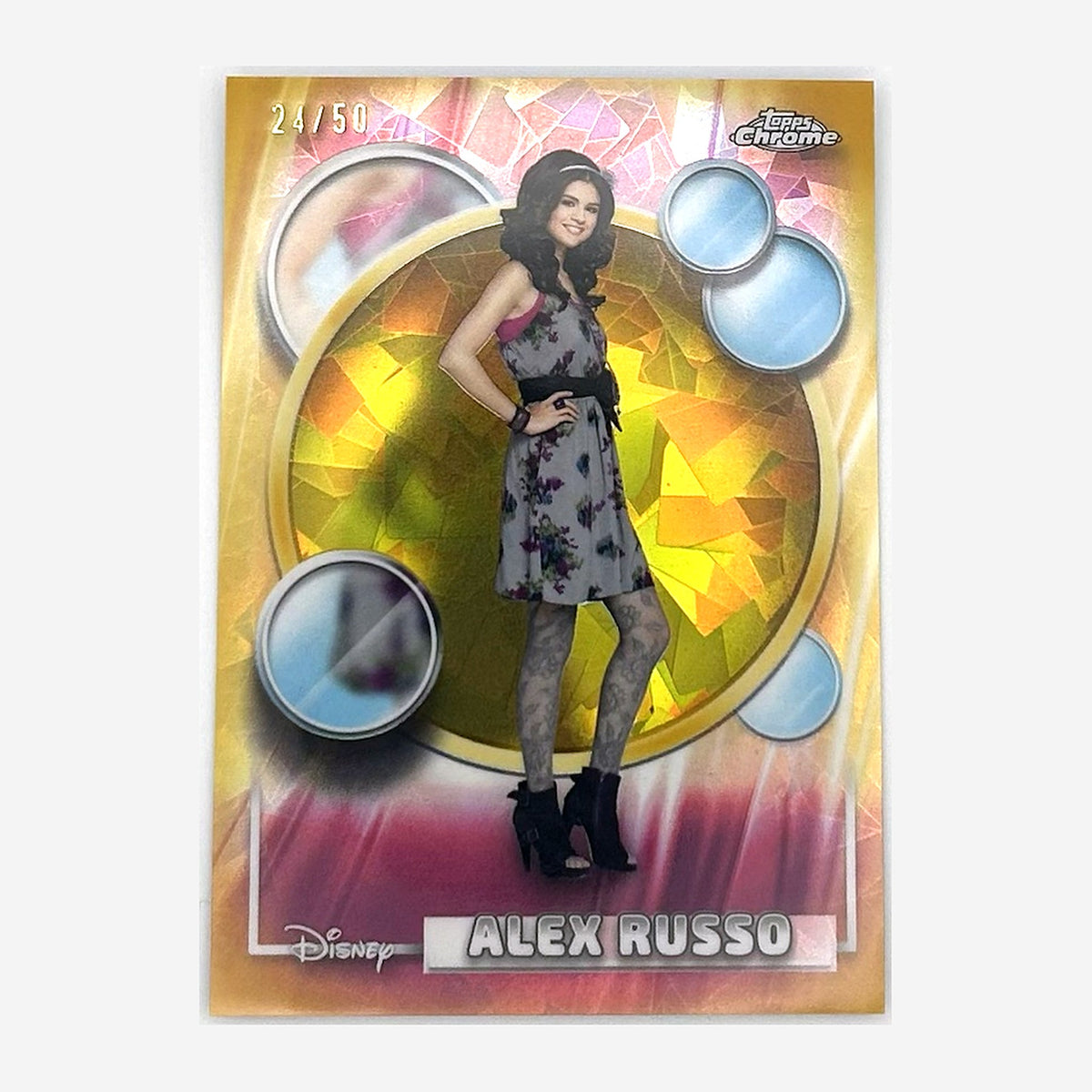2026 Topps Chrome Disney Alex Russo #7 Gold Refractor /50 front