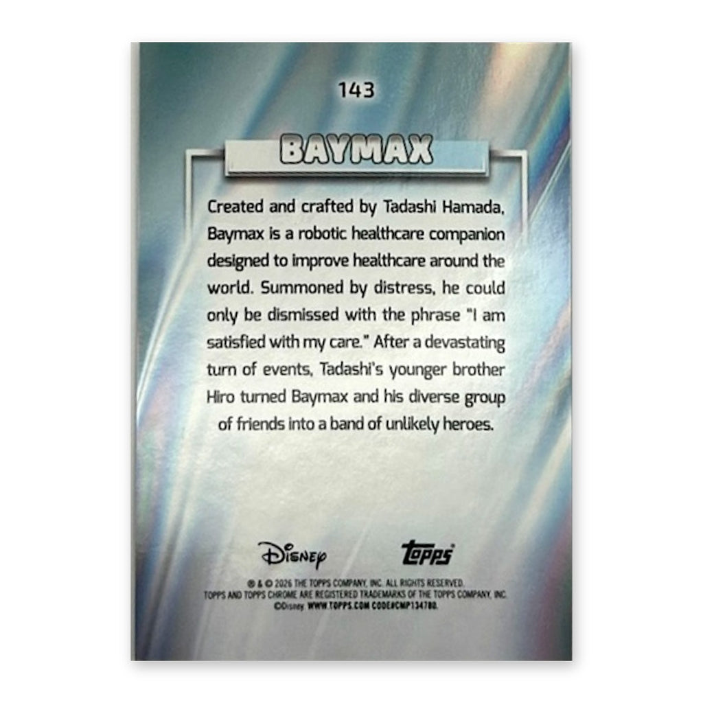 2026 Topps Chrome Disney Baymax #143 Pink (Magenta) Refractor /399 (106/399) back