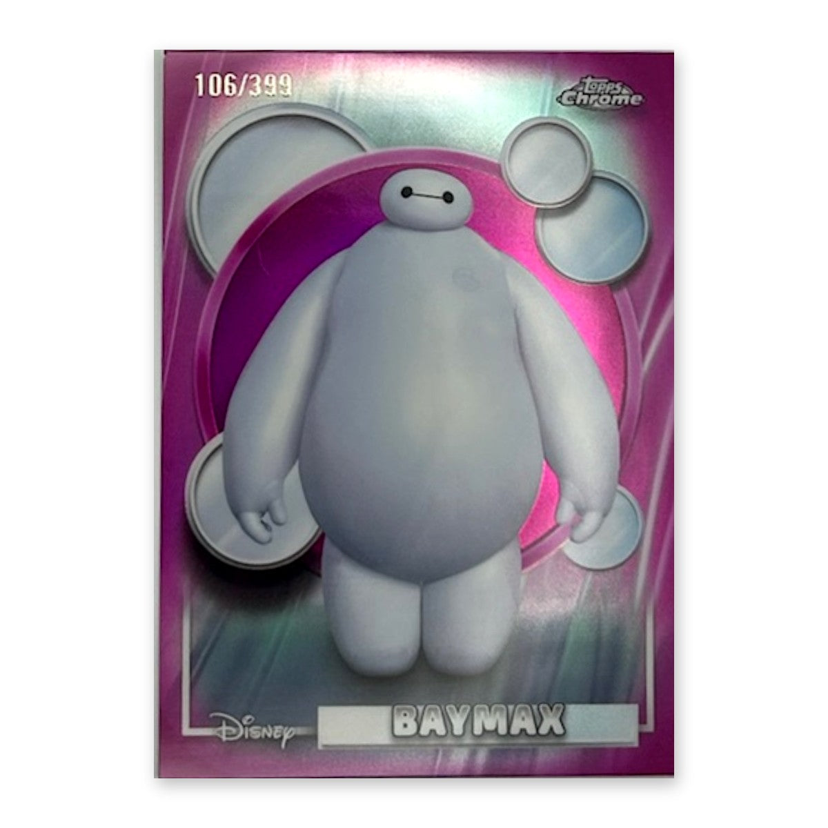 2026 Topps Chrome Disney Baymax #143 Pink (Magenta) Refractor /399 (106/399) front