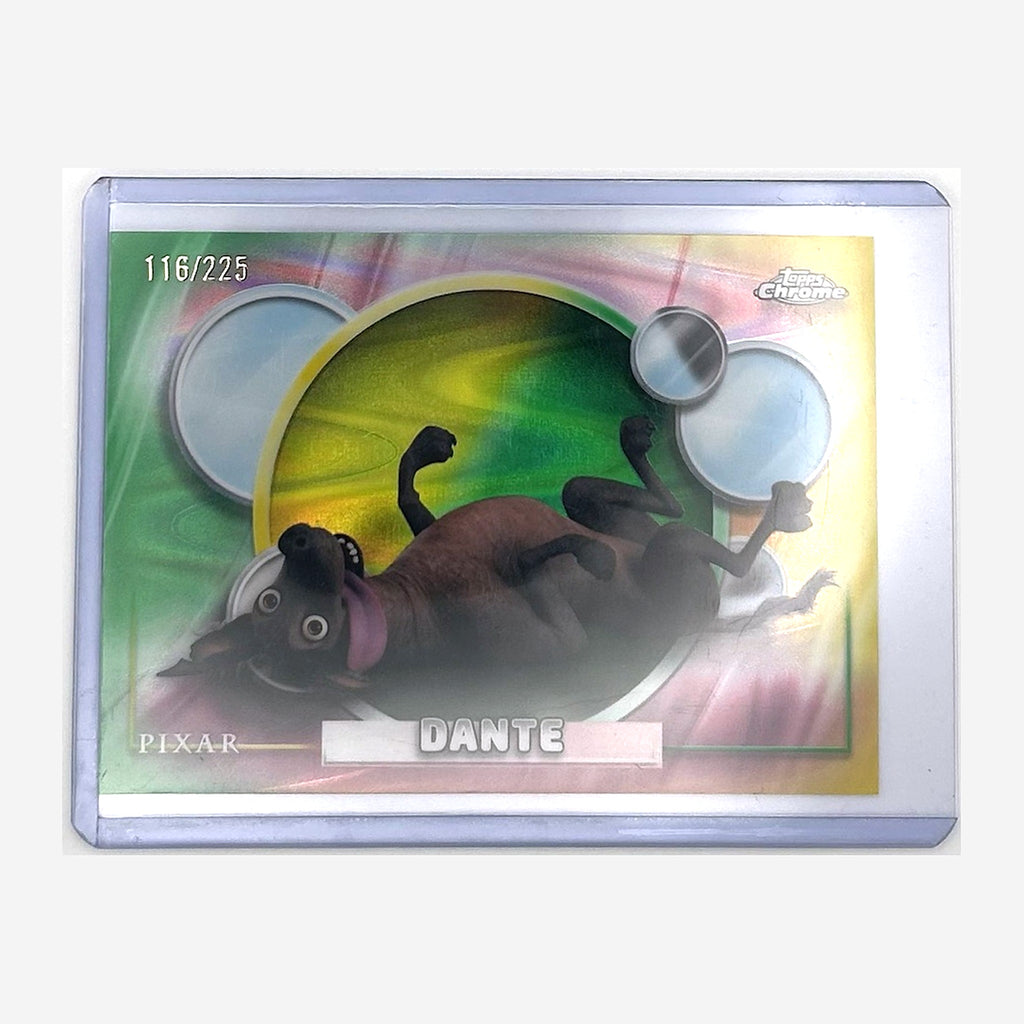 2026 Topps Chrome Disney Dante #123 Yellow & Green RayWave /225 front