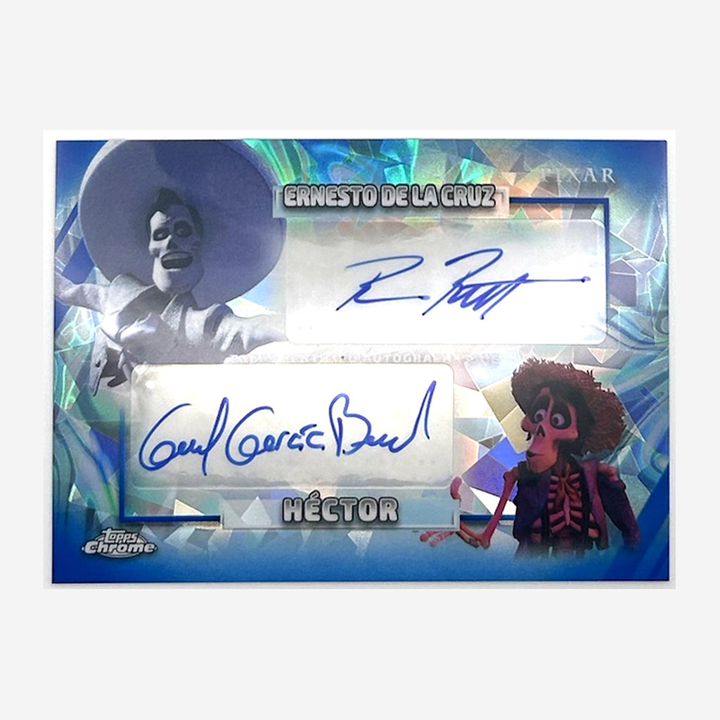 2026 Topps Chrome Disney Ernesto de la Cruz & Héctor Dual Autograph #DL-BGB (Benjamin Bratt & Gael García Bernal) front