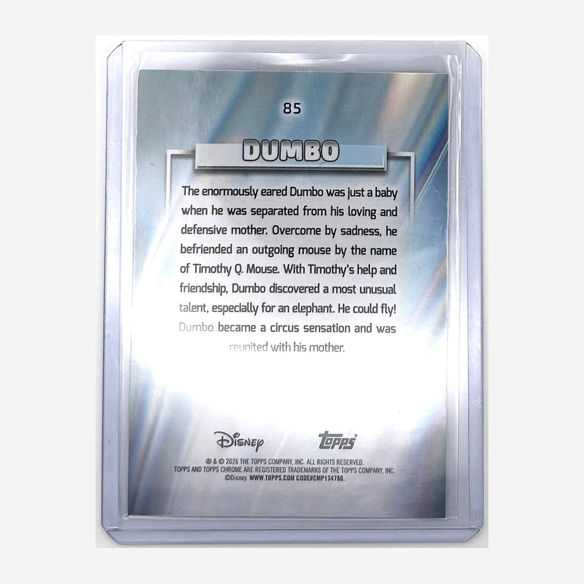 2026 Topps Chrome Disney Dumbo #85 Pink Mini-Diamond Refractor /250 back
