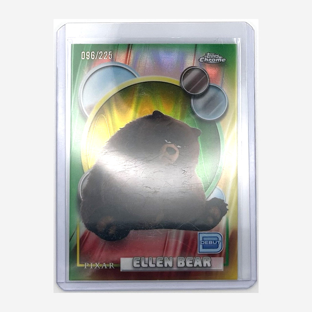 2026 Topps Chrome Disney Ellen Bear #113 Debut Yellow & Green RayWave /225 front