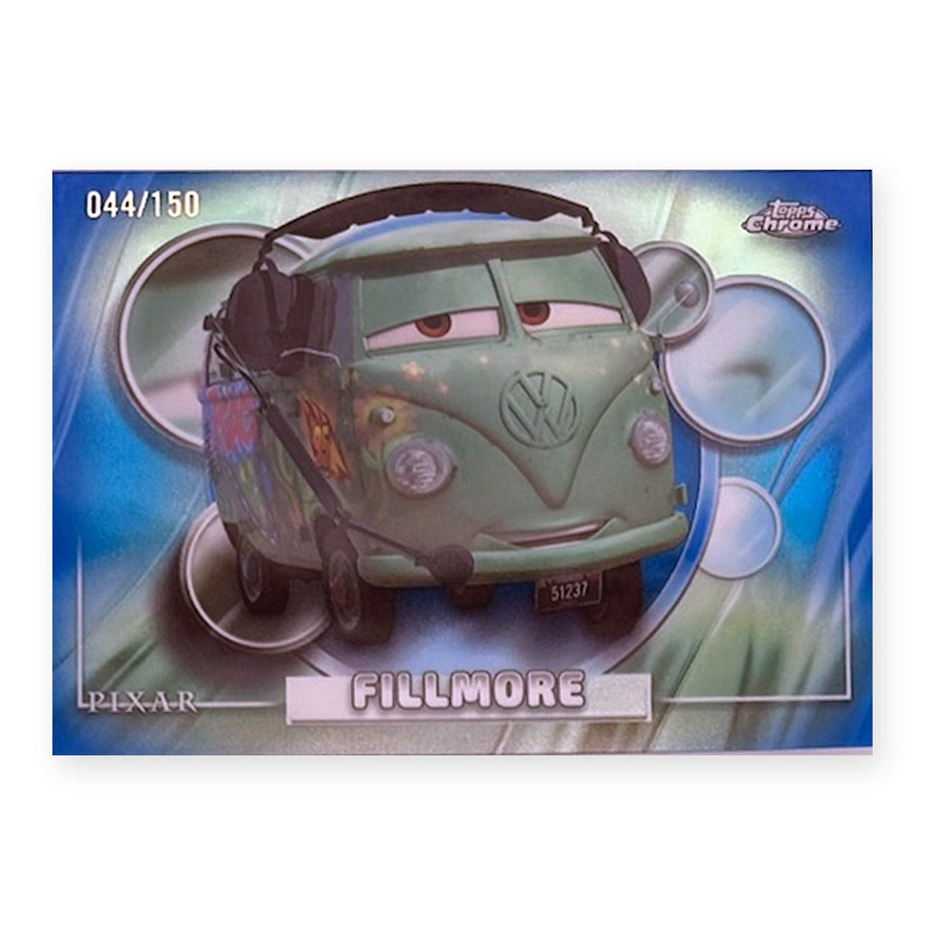 2026 Topps Chrome Disney Fillmore #25 Blue Refractor /150 (044/150) front