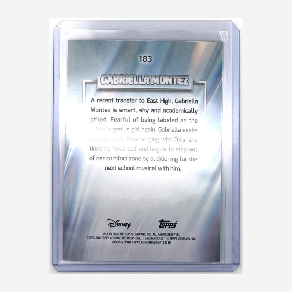 2026 Topps Chrome Disney Gabriella Montez #183 Pink Mini-Diamond Refractor /250 back