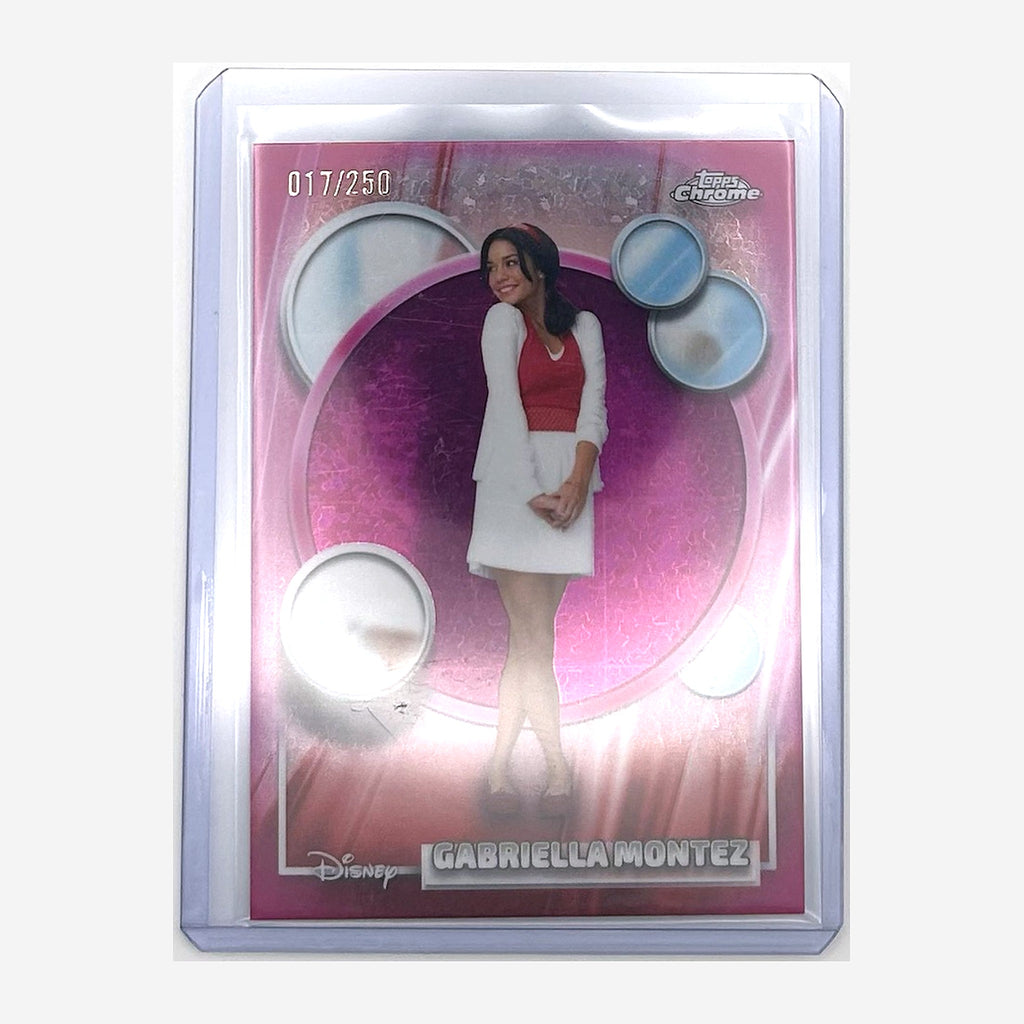 2026 Topps Chrome Disney Gabriella Montez #183 Pink Mini-Diamond Refractor /250 front