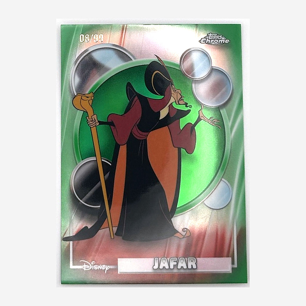 2026 Topps Chrome Disney Jafar #84 Green Refractor /99 front