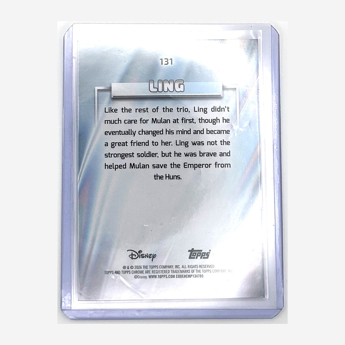 2026 Topps Chrome Disney Ling #131 Pink Refractor /250 back