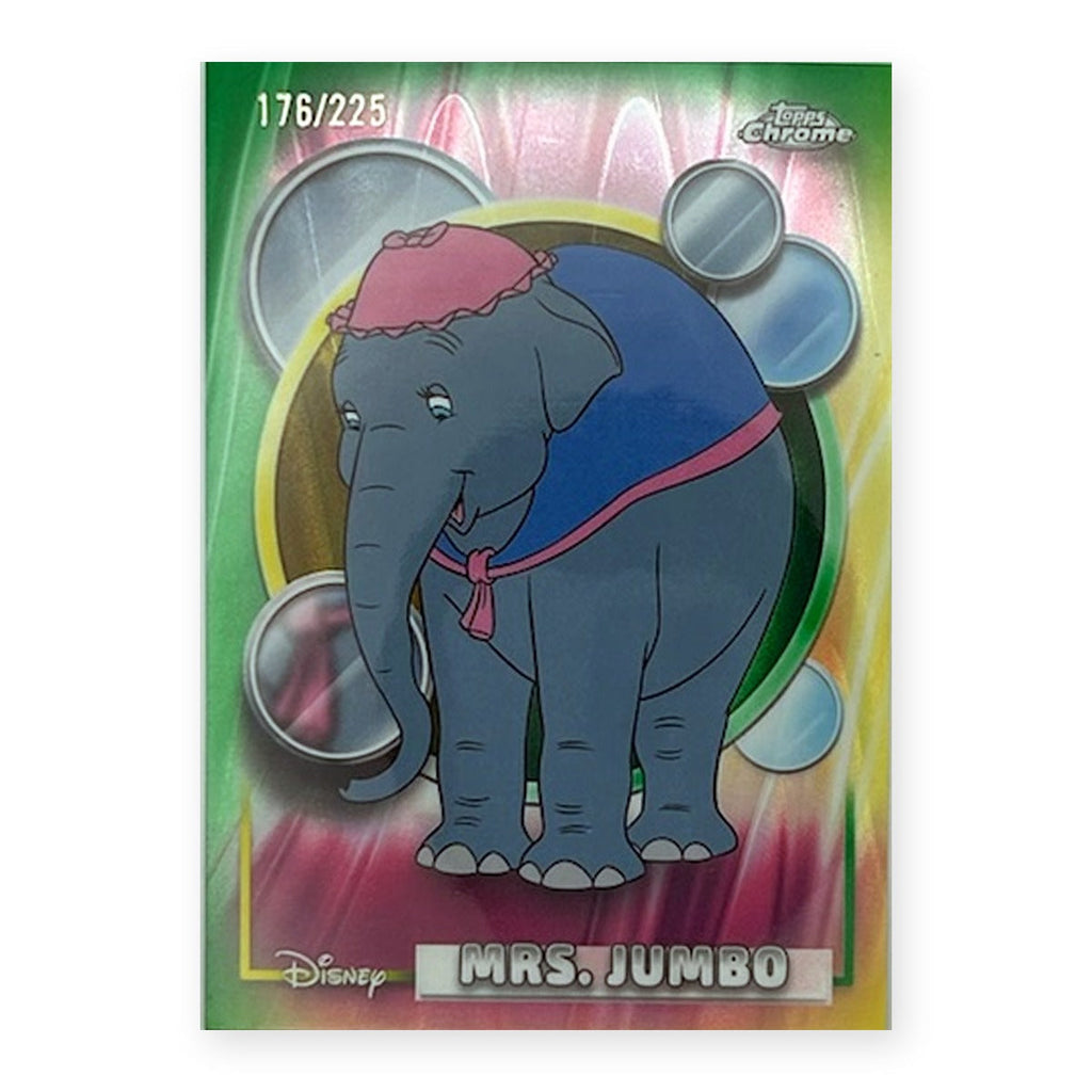 2026 Topps Chrome Disney Mrs. Jumbo #87 Yellow & Green RayWave Refractor /225 (176/225)