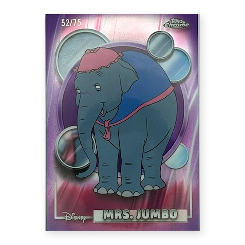 2026 Topps Chrome Disney Mrs. Jumbo #87 Purple Refractor /75 (52/75)