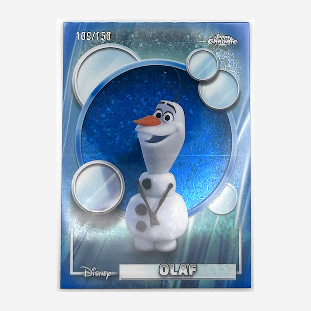 2026 Topps Chrome Disney Olaf #170 Blue Mini-Diamond Refractor /150 front