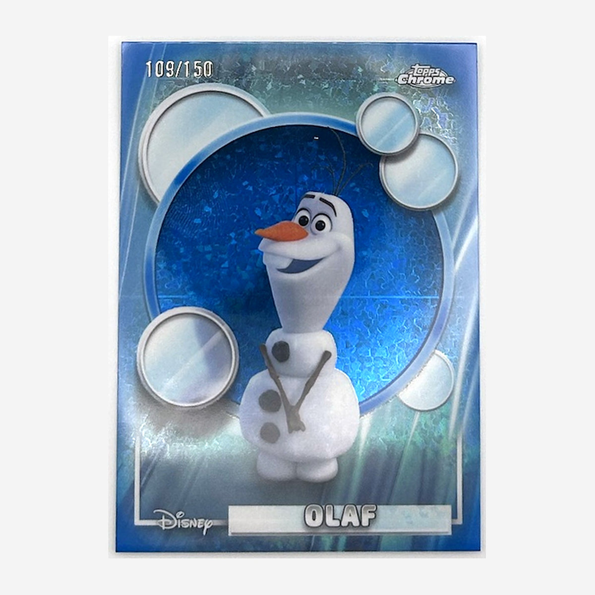 2026 Topps Chrome Disney Olaf #170 Blue Mini-Diamond Refractor /150 front