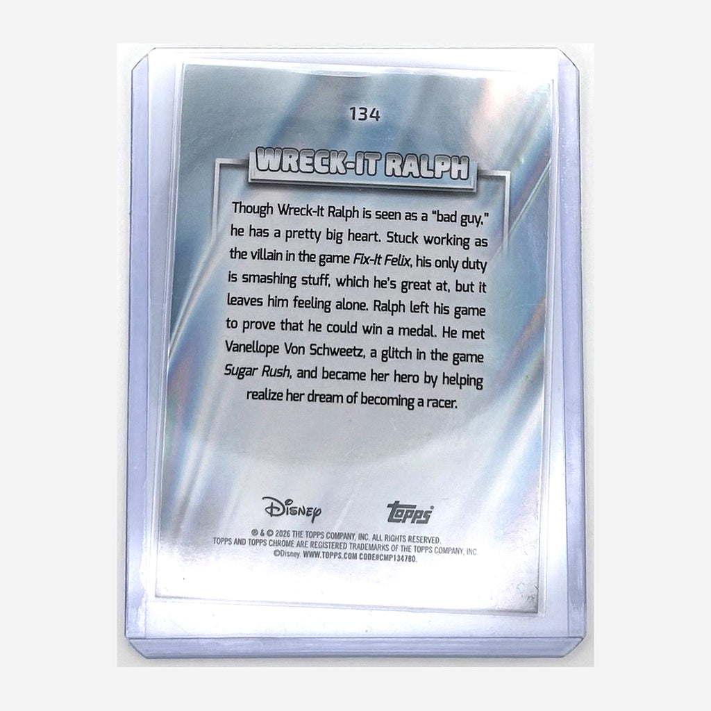 2026 Topps Chrome Disney Wreck-It Ralph #134 Pink Mini-Diamond Refractor /250 back
