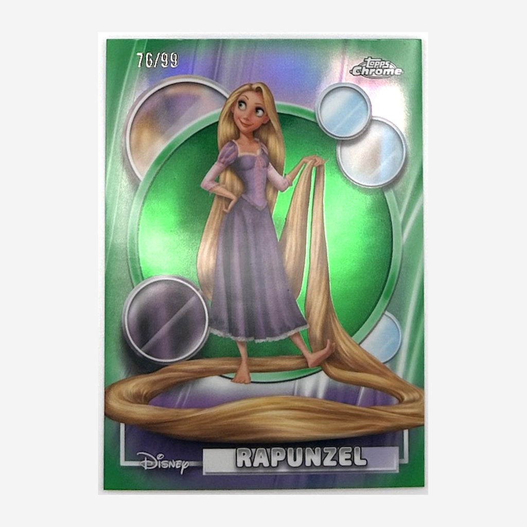 2026 Topps Chrome Disney Rapunzel #188 Green Refractor /99 front