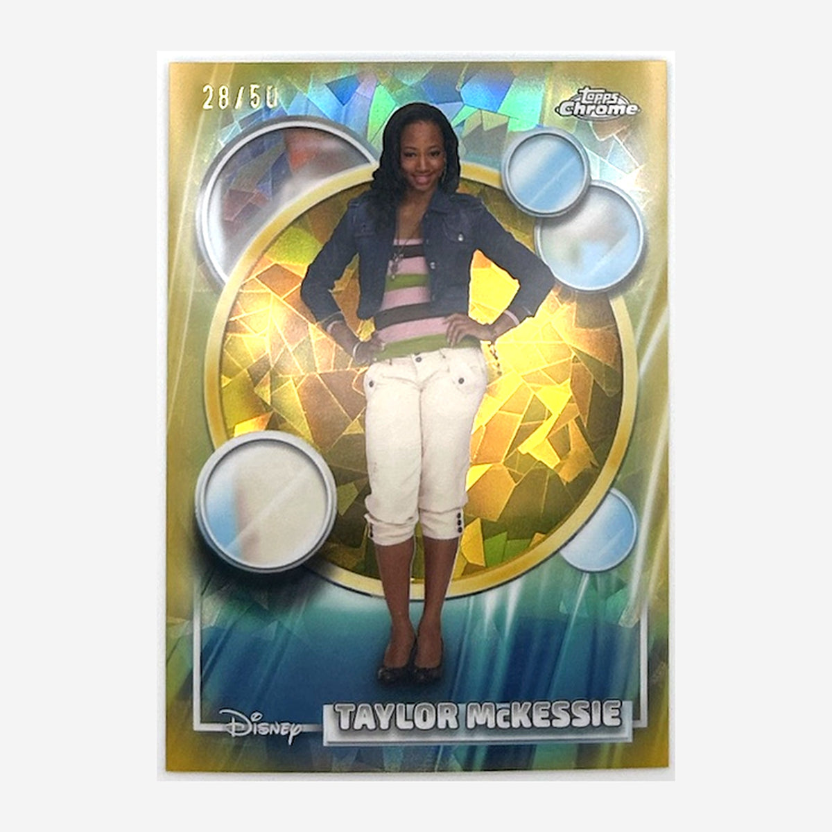 2026 Topps Chrome Disney Taylor McKessie #187 Gold Refractor /50 front