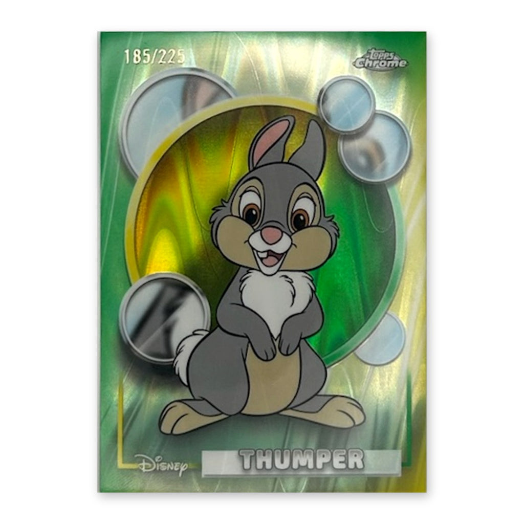 2026 Topps Chrome Disney Thumper #8 Yellow & Green RayWave Refractor /225 (185/225) front