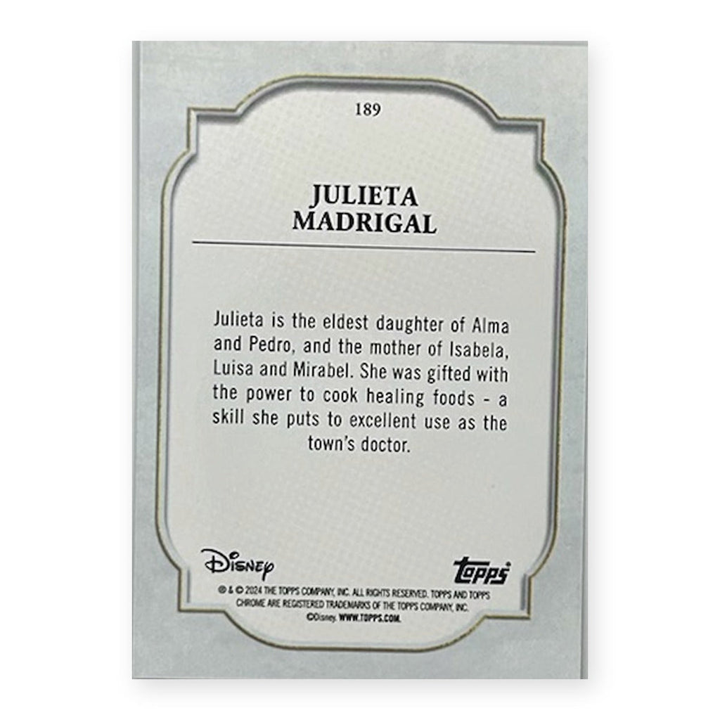 2024 Topps Chrome Disney Sapphire Julieta Madrigal #189 back