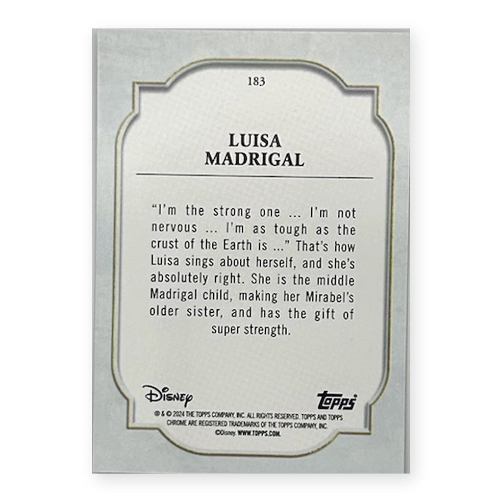2024 Topps Chrome Disney Sapphire Luisa Madrigal #183 back