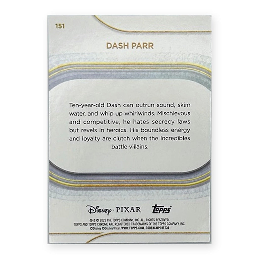 2025 Topps Chrome Disney Sapphire Dash Parr #151 back