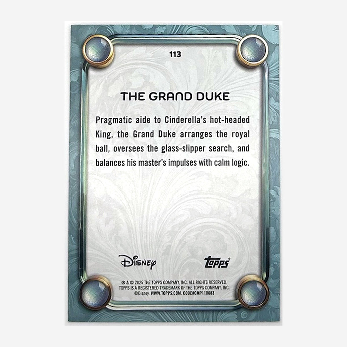 2025 Topps Disney Wonder The Grand Duke #113 Gold /50 back