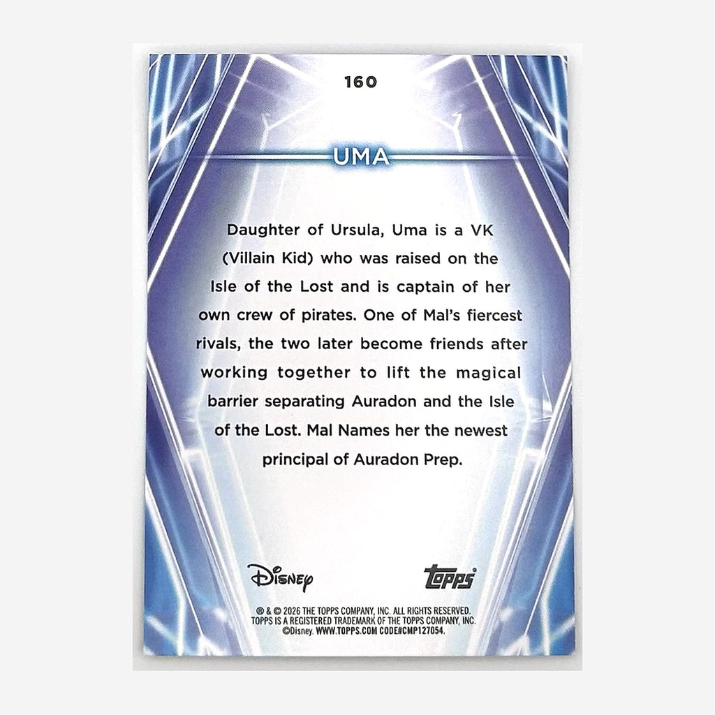 2026 Topps Disney Neon Uma #160 Orange /25 back