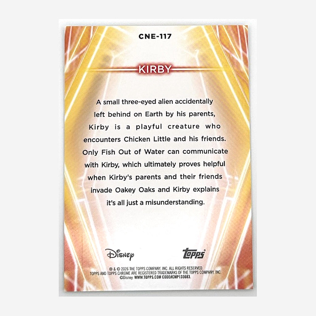 2026 Topps Disney Neon Chrome Neon-Etch Kirby #CNE-117 Green Lazer /99 back