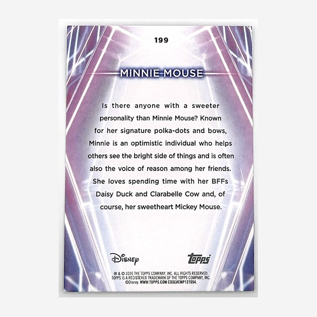 2026 Topps Disney Neon Minnie Mouse #199 Green /199 back