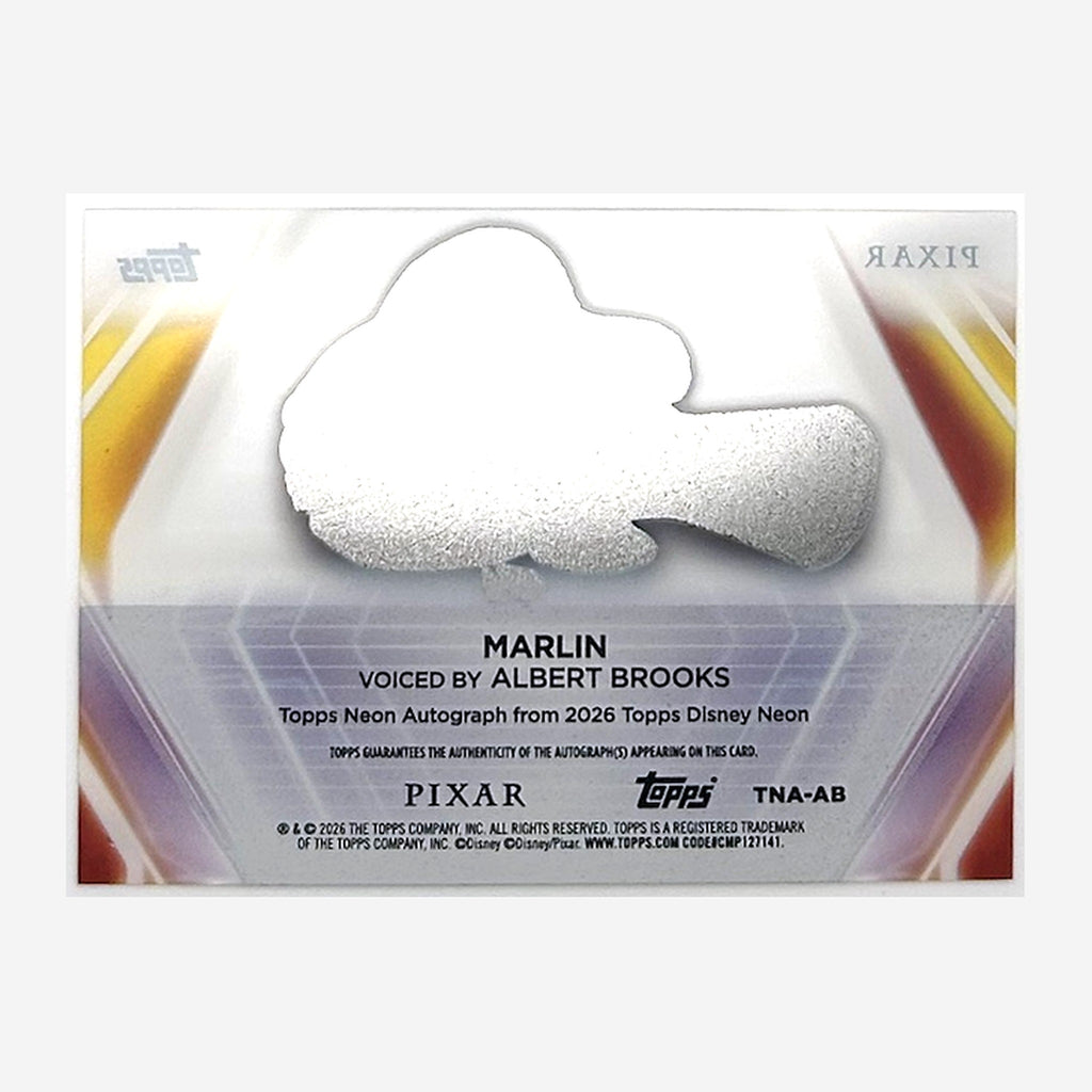 2026 Topps Disney Neon Marlin (Albert Brooks) Autograph #TNA-AB /99 back