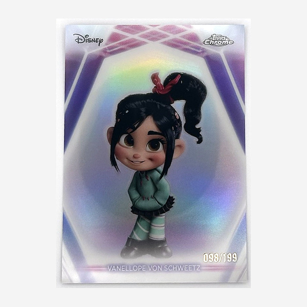 2026 Topps Disney Neon Chrome Neon-Etch Vanellope von Schweetz #CNE-109 Refractor /199 front