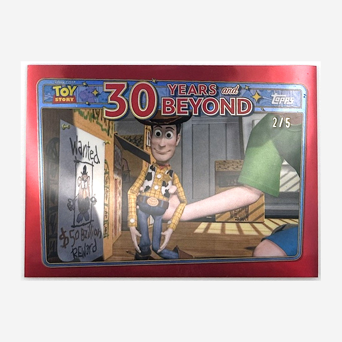 2025 Topps Toy Story 30 Years & Beyond Andy Imagines "One-Eyed Bart" #30Y-1 Red /5 front