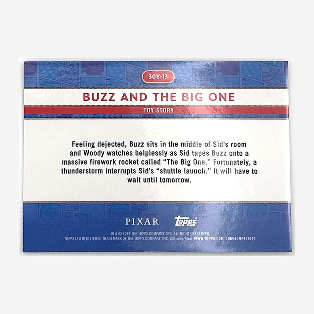 2025 Topps Toy Story 30 Years & Beyond Buzz and the Big One #30Y-13 /99 back