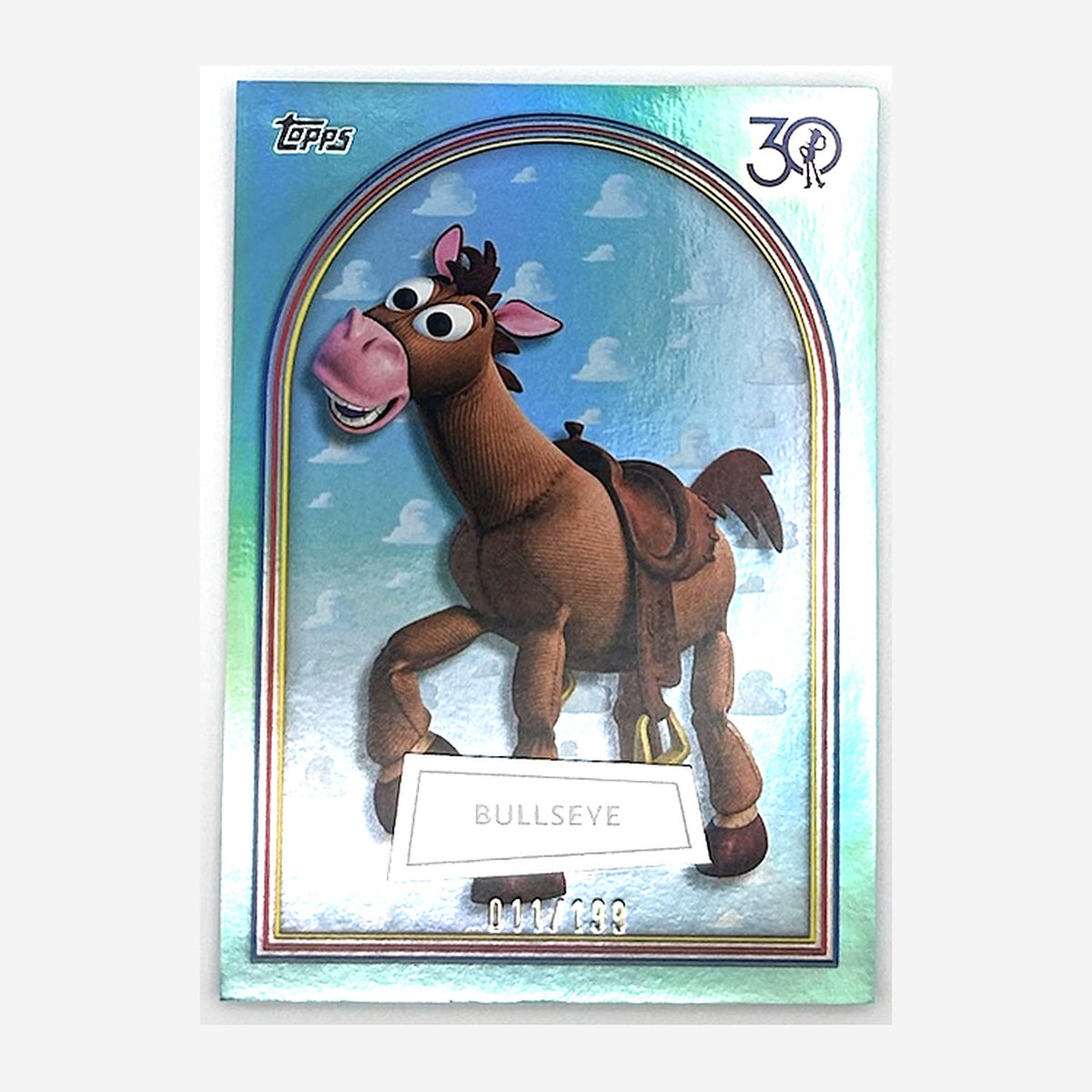2025 Topps Toy Story 30 Years & Beyond Bullseye #51 Aqua Foil /199 front
