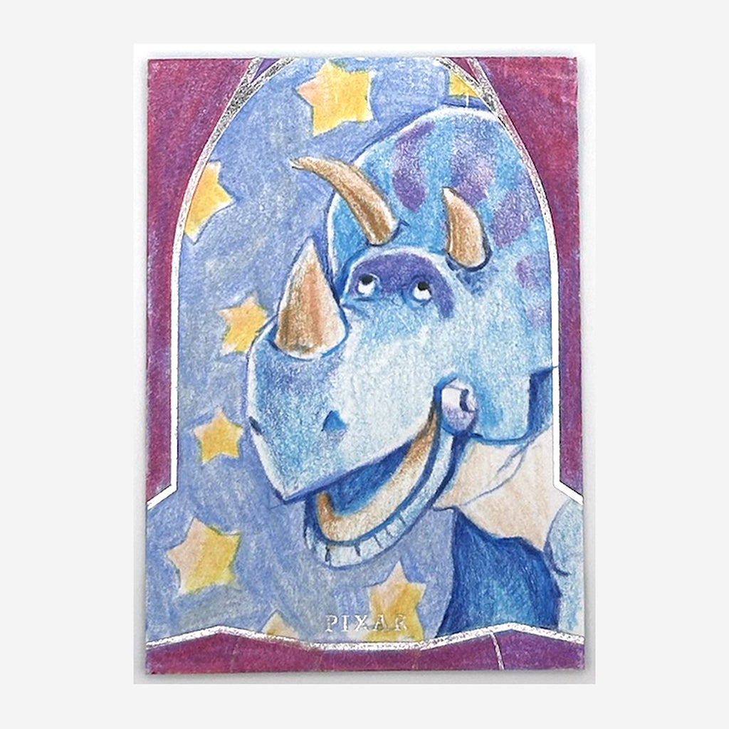 2025 Topps Toy Story 30 Years & Beyond Trixie Sketch Card 1/1 by Jason D. Rodriguez front