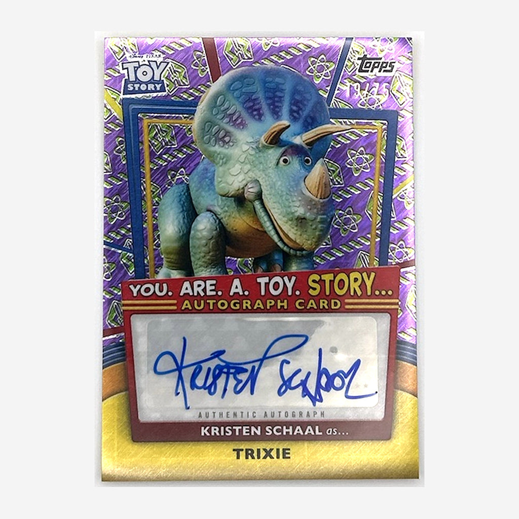 2025 Topps Toy Story 30 Years & Beyond Trixie (Kristen Schaal) Autograph #YRT-KS /25 front