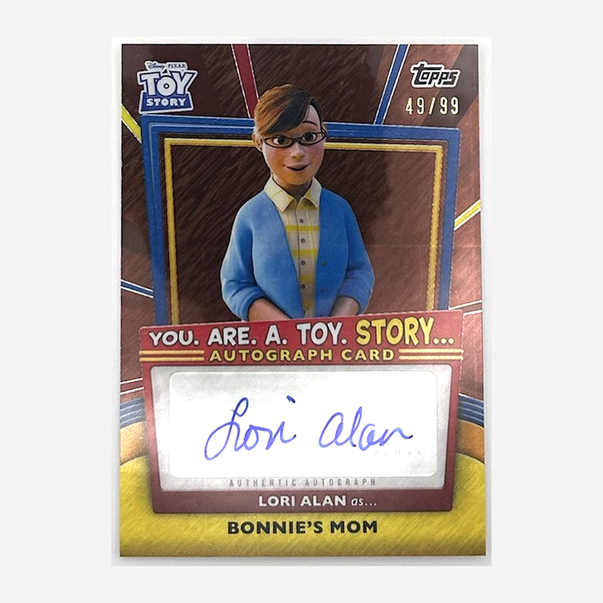 2025 Topps Toy Story 30 Years & Beyond Bonnie's Mom (Lori Alan) Autograph #YRT-LA /99 front